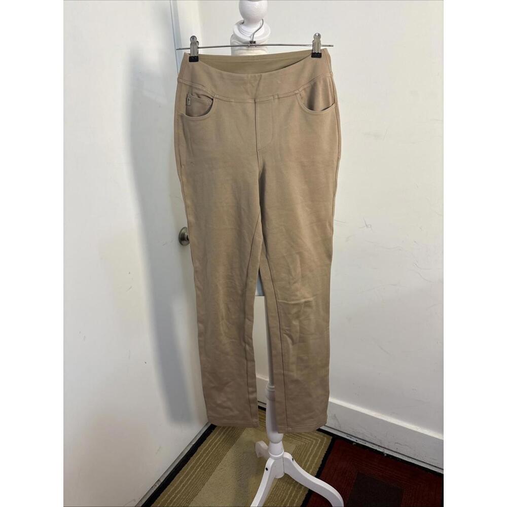 Belle by Kim Gravel‎ Reg Coastal Crop Perfect Ponte Pants-Sand Bar-Reg 2-A640318